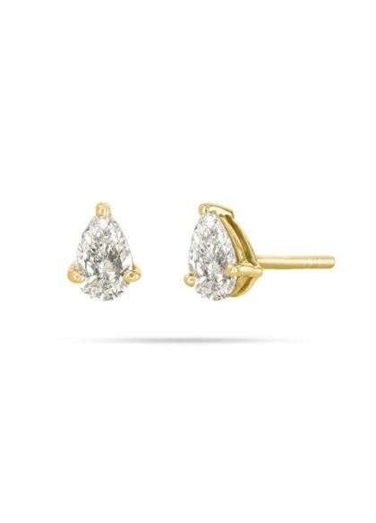 Pear Solitaire Studs