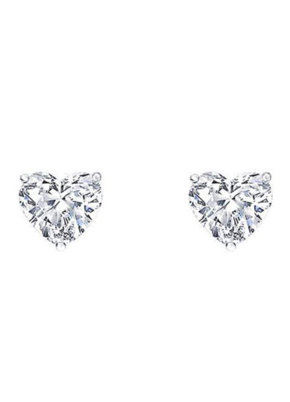 Heart Solitaire Studs