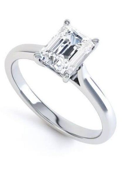 Emerald Cut Solitaire Ring