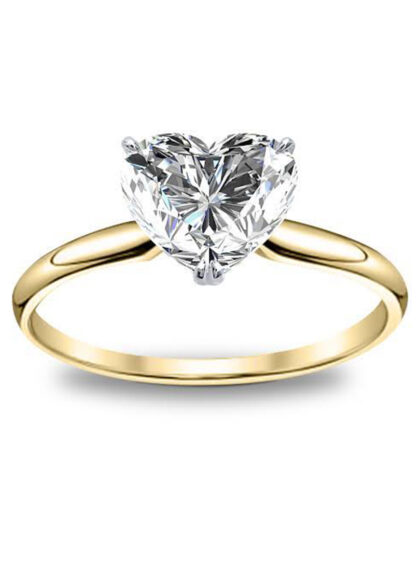 Heart Solitaire Ring