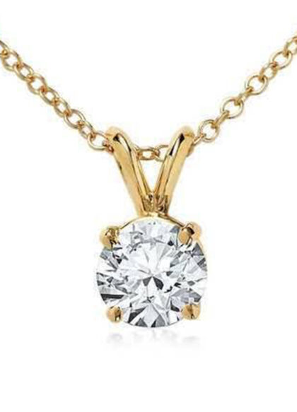 Round Solitaire Pendant