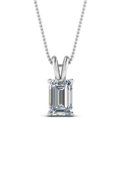 Emerald Cut Solitaire Pendant