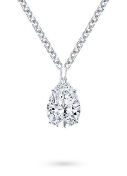 Pear Solitaire Pendant