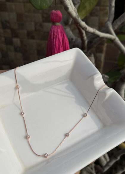 Rose Gold Chain with Diamonds